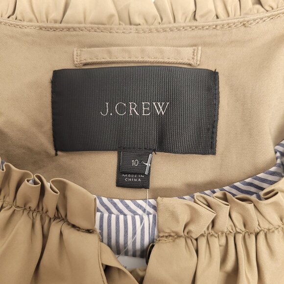 NWT J.Crew Womens Ruffle Chino Jacket Lined - Picture 8 of 11